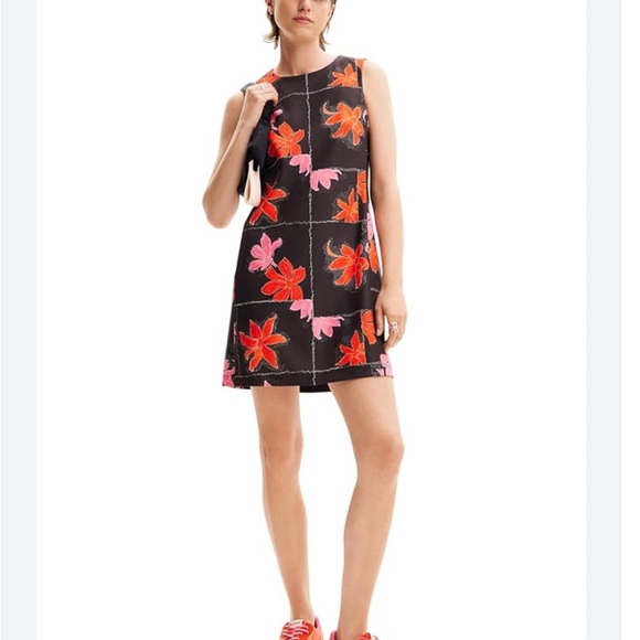 Desigual Pinaforte floral dress RETAIL 450 - Picture 1 of 8